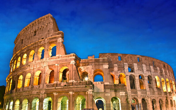 The Colosseum or Coliseum also known as Flavian Amphitheatre in the city of Rome, Italy.