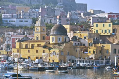 Procida Island Metropolitan City of Naples, Campania, İtalya'nın İtalya'nın mimarisi.