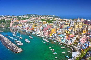 Procida Island Metropolitan City of Naples, Campania, İtalya'nın İtalya'nın mimarisi.