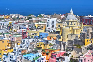 Procida Island Metropolitan City of Naples, Campania, İtalya'nın İtalya'nın mimarisi.