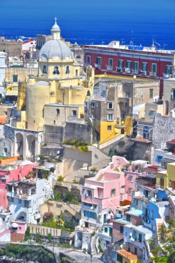 Procida Island Metropolitan City of Naples, Campania, İtalya'nın İtalya'nın mimarisi.
