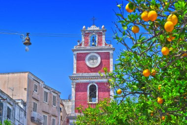 The catholic church Parrocchia SS. Annunziata on Procida Island, a comune of the Metropolitan City of Naples, Campania, Italy. clipart