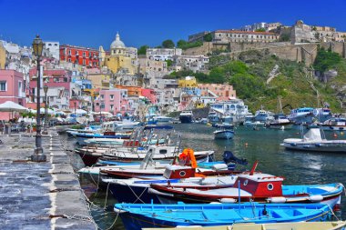Procida Island, İtalya'nın Metropolitan City of Naples, Campania, İtalya'nın mimarisi.