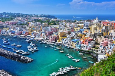 Procida Island, İtalya'nın Metropolitan City of Naples, Campania, İtalya'nın mimarisi.