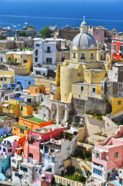 Procida Island, İtalya'nın Metropolitan City of Naples, Campania, İtalya'nın mimarisi.