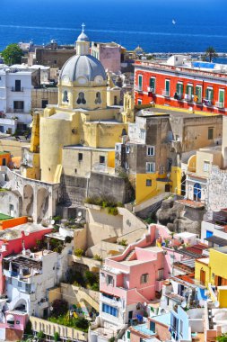 Procida Island, İtalya'nın Metropolitan City of Naples, Campania, İtalya'nın mimarisi.