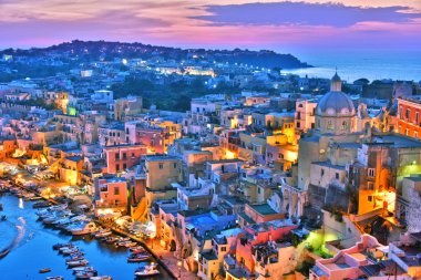 Procida Island, İtalya'nın Metropolitan City of Naples, Campania, İtalya'nın mimarisi.