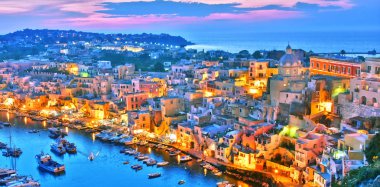 Procida Island, İtalya'nın Metropolitan City of Naples, Campania, İtalya'nın mimarisi.