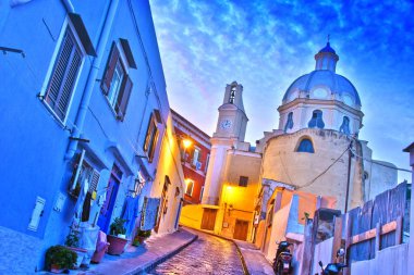Procida Island, İtalya'nın Metropolitan City of Naples, Campania, İtalya'nın mimarisi.