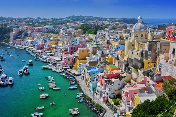 Architektura Ostrova Procida Stejnojmenné Metropolitní Město Neapol Campania Itálie — Stock fotografie