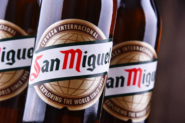 Познань Поль Червня 2018 Пляшки Сан Мігель Пиво Філіппінська Блідо — стокове фото