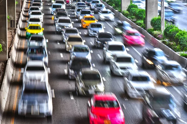 Bangkok Trafiğin Yoğun Olduğu Saatlerde Kontrollü Erişim Otoyolu — Stok fotoğraf