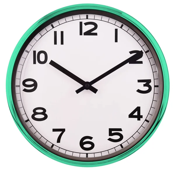 Relógio Parede Isolado Fundo Branco Dez Dez — Fotografia de Stock