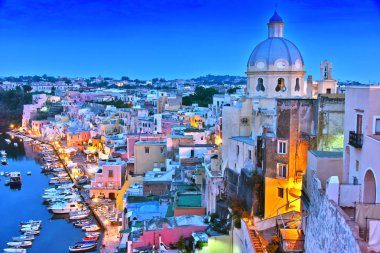 Procida Island, İtalya'nın Metropolitan City of Naples, Campania, İtalya'nın mimarisi.