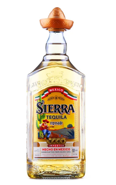 Poznan Pol Jun 2018 Flaska Sierra Tequila Ett Märke Sprit — Stockfoto