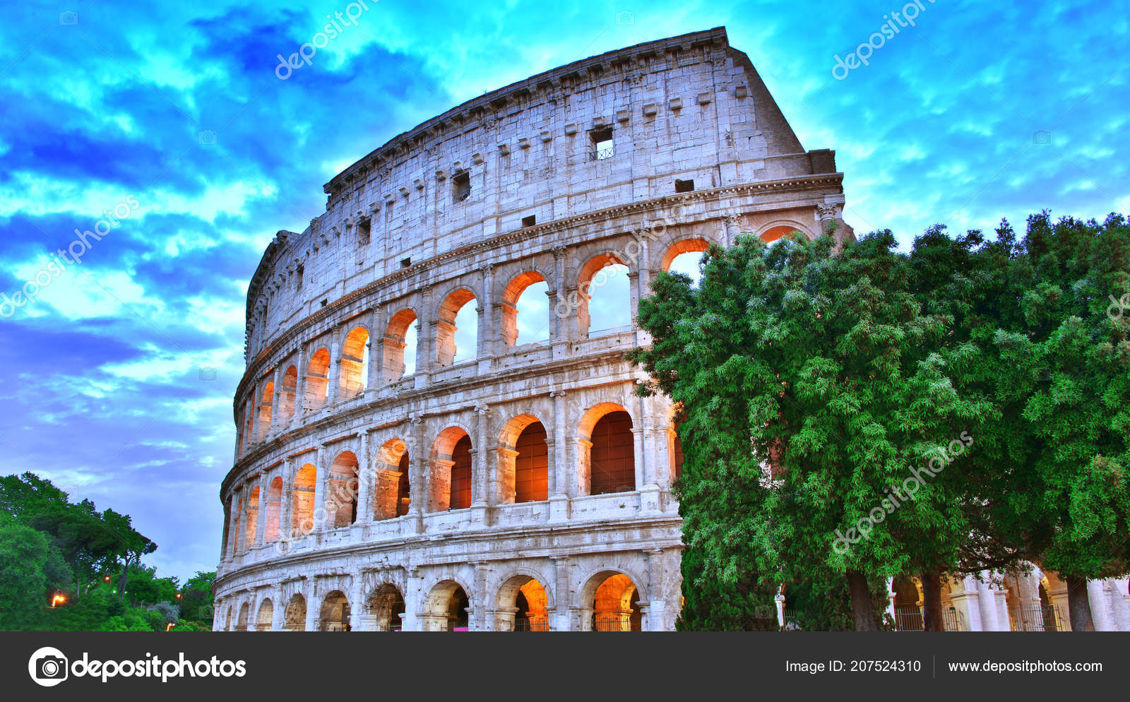 Colosseum Coliseum Also Known Flavian Amphitheatre City Rome Italy