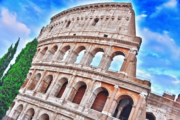 Coliseo También Conocido Como Anfiteatro Flavio Ciudad Roma Italia — Foto de Stock