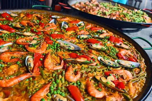 Spanish Paella Prepared Street Restaurant — Stock Photo, Image