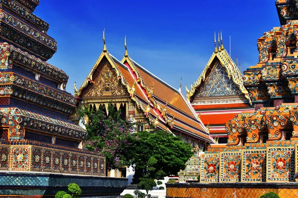 Wat Pho Lub Świątyni Leżącej Buddy Bangkok Tajlandia — Zdjęcie stockowe