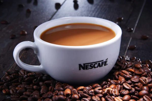 Posen Polen August 2018 Tasse Nescafe Kaffee Eine Schweizer Kaffeemarke — Stockfoto