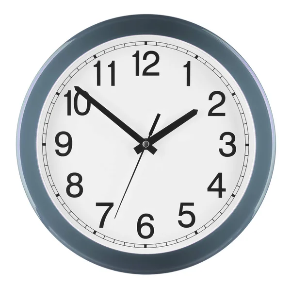 Zegar Ścienny Białym Tle Dziesięć Dwóch — Zdjęcie stockowe