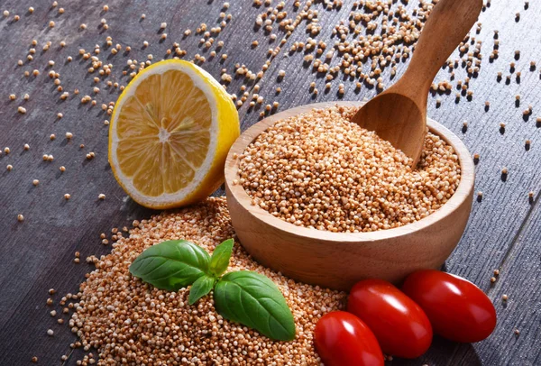 Bowl Amaranth Grain Wooden Table — Stock Photo, Image