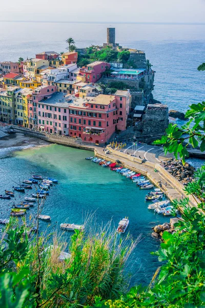 Schilderachtige Stad Van Vernazza Italiaanse Provincie Spezia Liguria Italië — Stockfoto