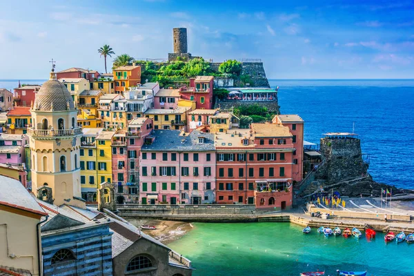 Malebné Město Vernazza Provincii Spezia Itálie — Stock fotografie