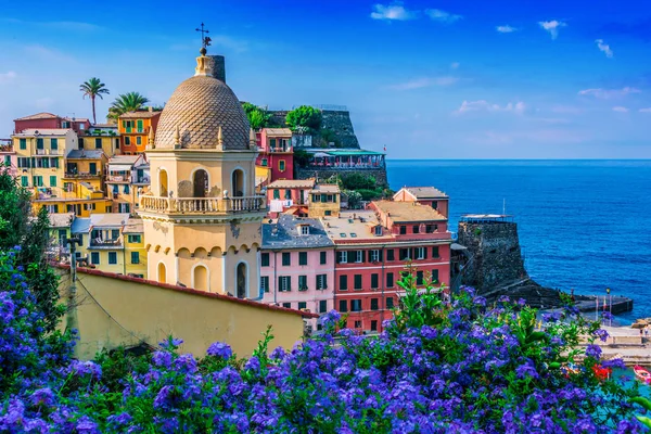 Cidade Pitoresca Vernazza Província Spezia Ligúria Itália — Fotografia de Stock