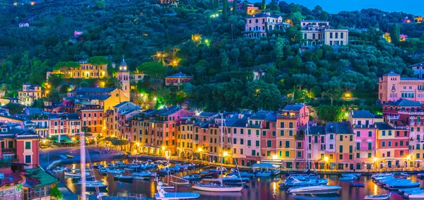 Pittoreska Fiske Byn Och Holiday Resort Portofino Metropolitan Staden Genua — Stockfoto