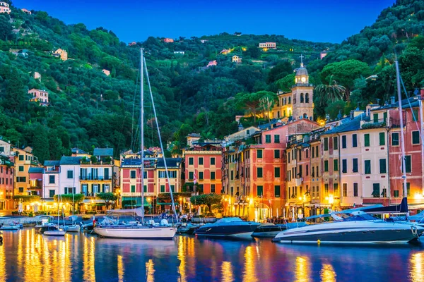 Malowniczej Miejscowości Kurorcie Portofino Metropolitan Miasta Genua Riwierze Włoskiej Regionie — Zdjęcie stockowe