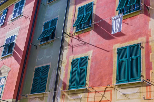 Architektura Portofino Metropolitalnych Miasta Genua Riwierze Włoskiej Regionie Liguria Włochy — Zdjęcie stockowe