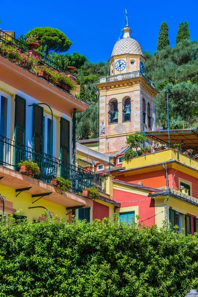 Architectuur Van Portofino Grootstedelijke Stad Genua Aan Italiaanse Riviera Ligurië — Stockfoto
