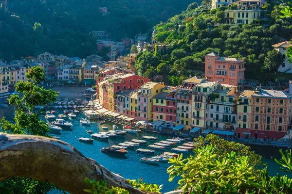 Schilderachtige Vissersdorpje Dorp Vakantie Resort Portofino Metropolitan City Van Genua — Stockfoto