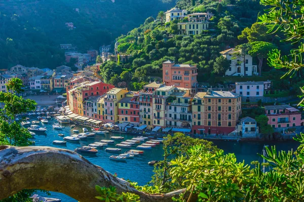 Schilderachtige Vissersdorpje Dorp Vakantie Resort Portofino Metropolitan City Van Genua — Stockfoto