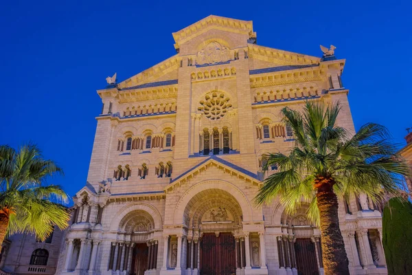 Katedrály Svatého Mikuláše Monaku Francouzské Riviéře — Stock fotografie