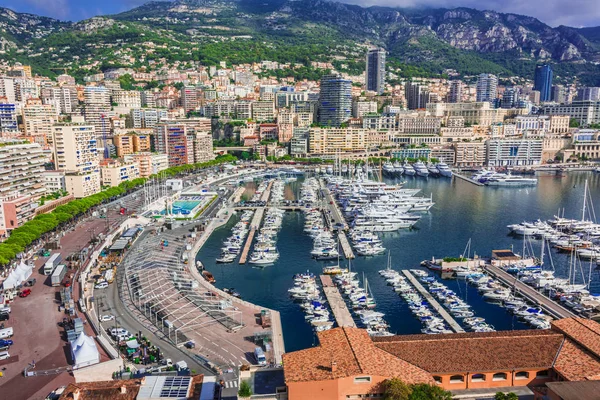 Vista Cidade Mônaco Riviera Francesa — Fotografia de Stock