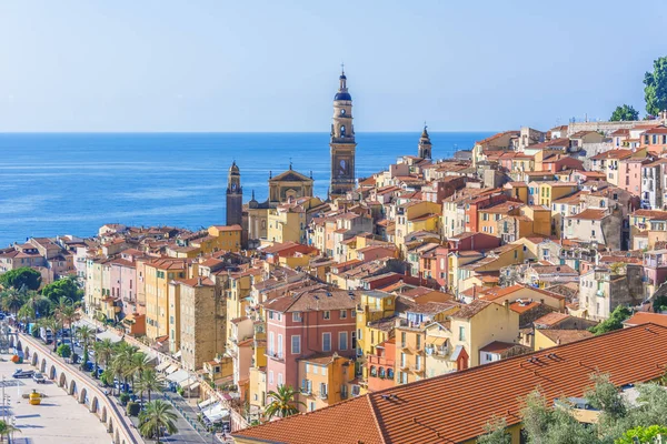 Arquitetura Cidade Velha Menton Riviera Francesa — Fotografia de Stock