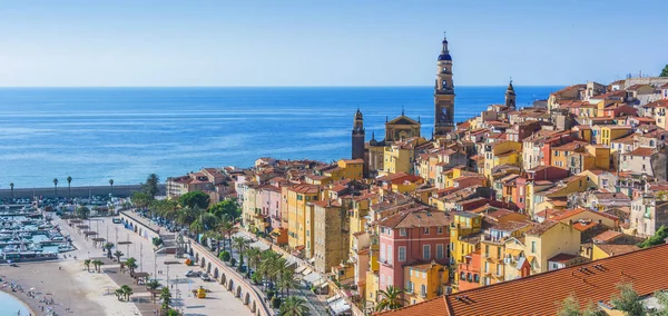 Arquitectura Del Casco Antiguo Menton Riviera Francesa —  Fotos de Stock