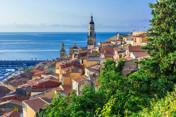 Arquitetura Cidade Velha Menton Riviera Francesa — Fotografia de Stock