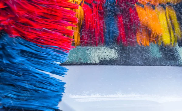 Car Going Automated Car Wash Machine — Stock Photo, Image