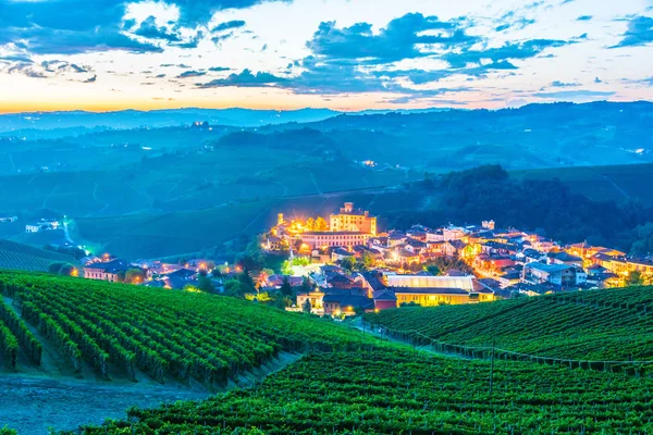 Vista Barolo Provincia Cuneo Piamonte Italia — Foto de Stock