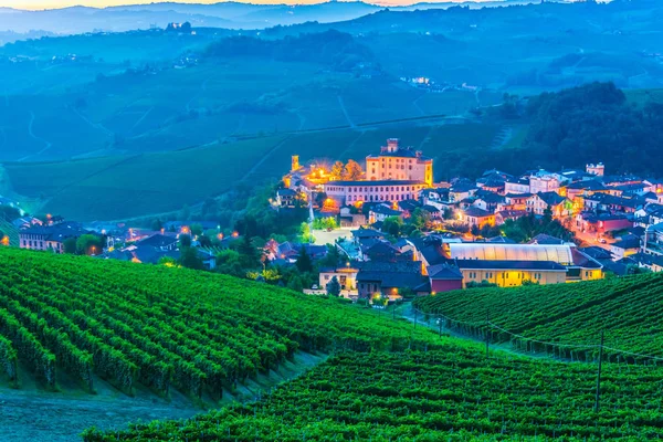 Vista Barolo Provincia Cuneo Piamonte Italia — Foto de Stock
