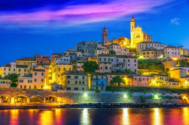 Cervo köyü İtalyan Rivierası Imperia Eyaleti, Liguria, İtalya