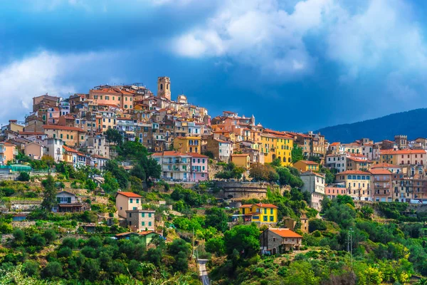 Vista Perinaldo Provincia Imperia Liguria Italia — Foto de Stock