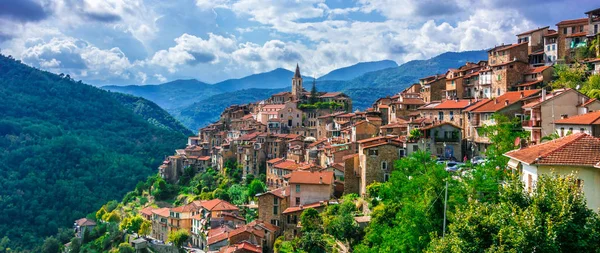 Vista Apricale Provincia Imperia Liguria Italia — Foto de Stock