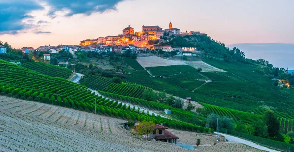 Vista Morra Província Cuneo Piemonte Itália — Fotografia de Stock