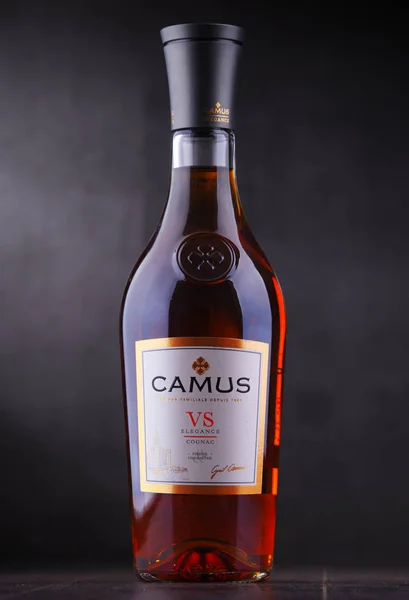 Poznan Pol Sep 2018 Botella Camus Cognac Marca Fundada Por — Foto de Stock
