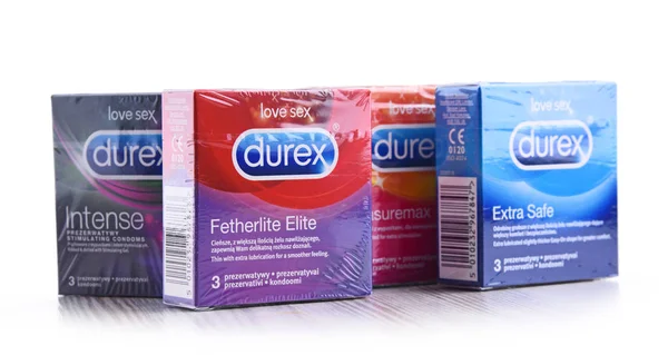 Poznan Pol Sep 2018 Products Durex Brand Condoms Originally Developed — Stock Photo, Image