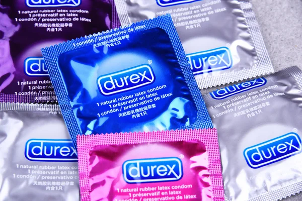 Poznań Pol Września 2018 Produkty Durex Marka Prezerwatywy Pierwotnie Opracowany — Zdjęcie stockowe